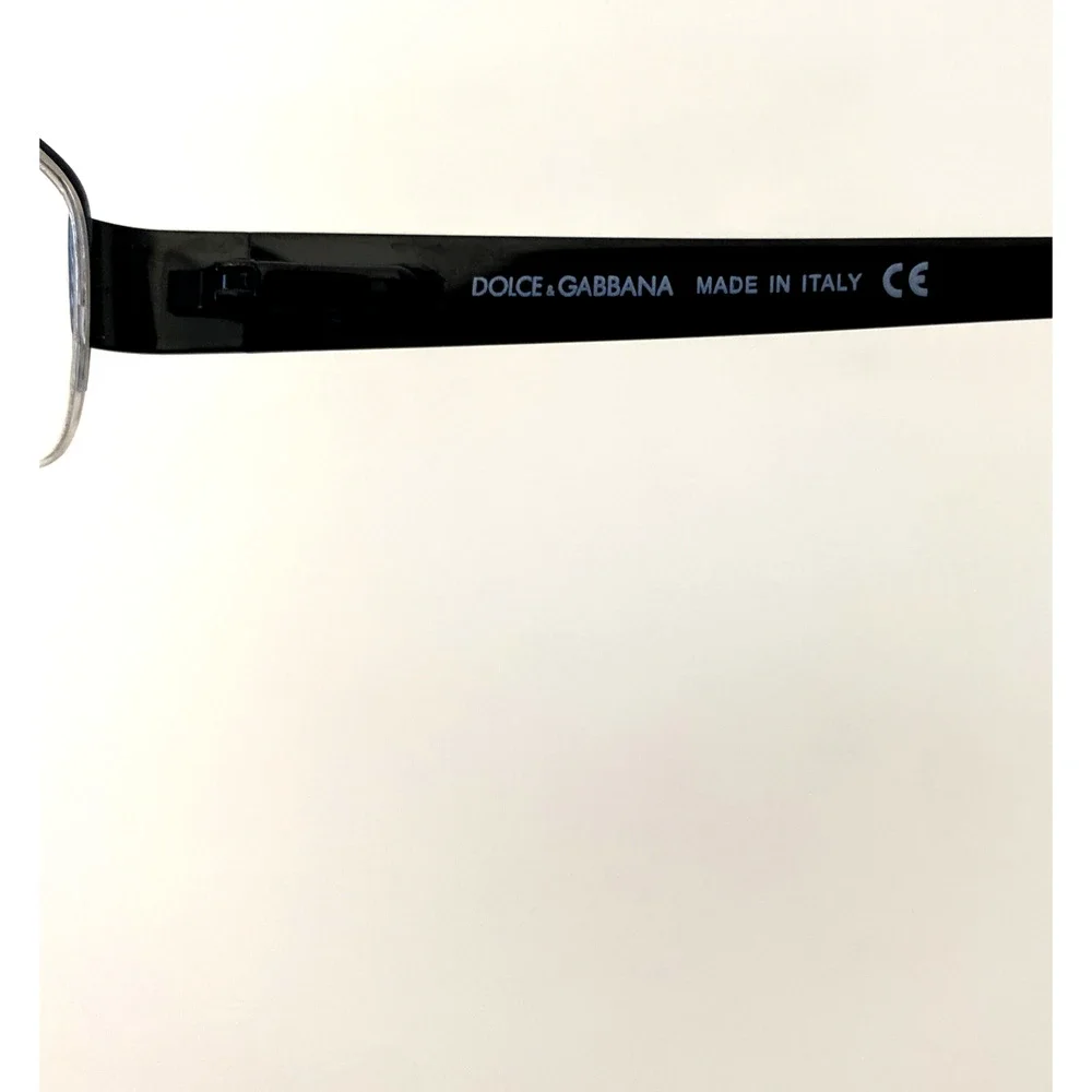 Dolce & Gabbana Eyeglasses Rectangular Half Rim Black DG 1110 01 52 17 135